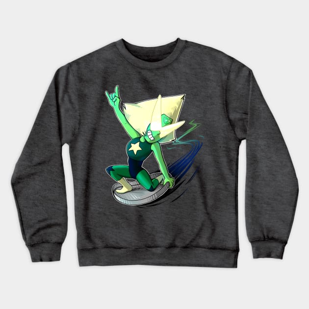 Peridot Surfin' Crewneck Sweatshirt by ShaShaRabi